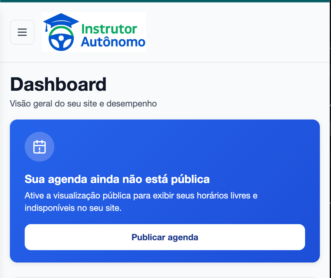 Aviso de agenda não publicada no painel